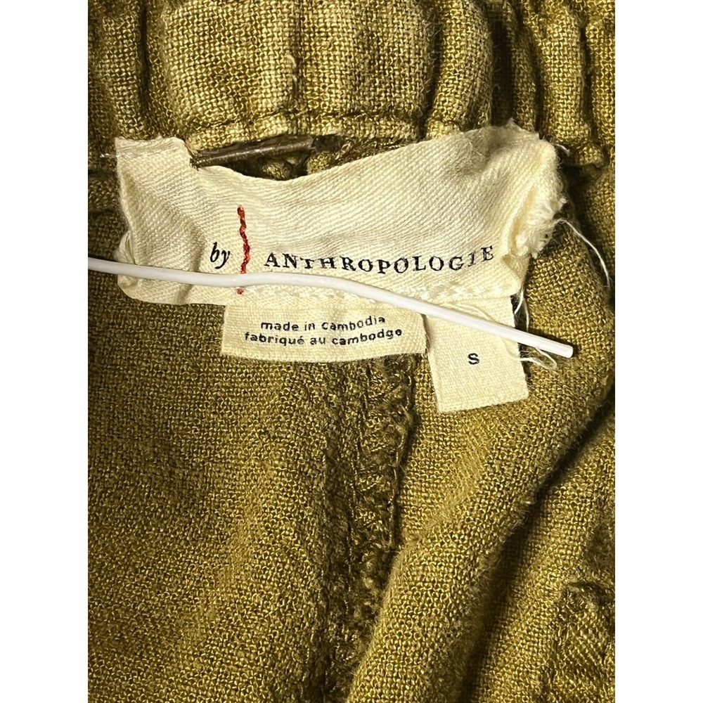 Anthropologie Women S Olive Green Linen Blend Jogger Pants OBI129981 RN66170 - Picture 3 of 9